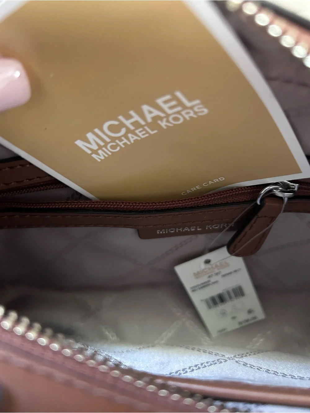 Michael Kors Pink Signature Stripe Crossbody Bag